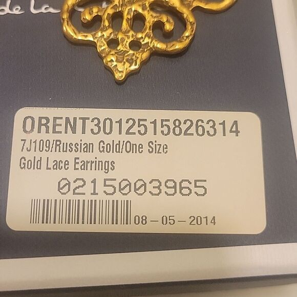 NWT Oscar De La Renta 18k Gold Statment Filigree Earrings Dangle Chandelier Big - Picture 6 of 14